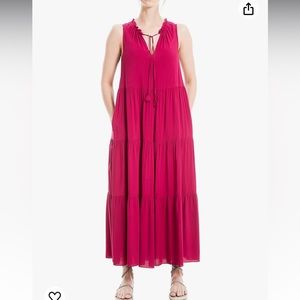 MAX STUDIO Beautiful Magenta Tiered Maxi Dress